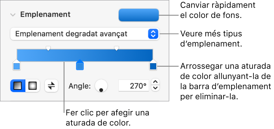 Control per omplir objectes amb colors.