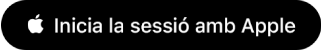 Un botó etiquetat “Inici de sessió amb Apple”.