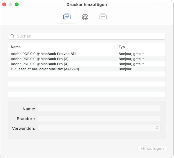 Hinzufugen Eines Druckers Auf Dem Mac Apple Support