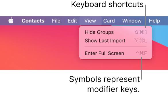 mac shortcut for help menu