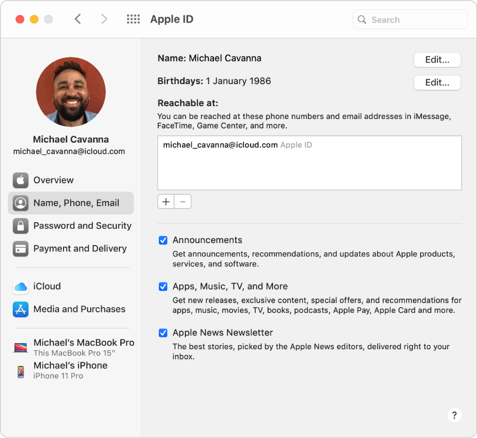 change apple id for facetime on mac