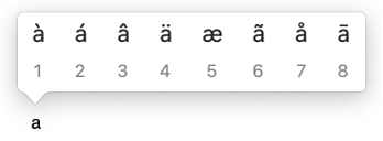 accent in google docs for mac