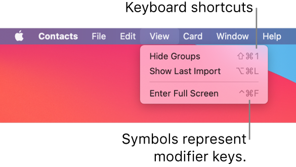 Safari app with File menu keyboard shortcuts pointed out