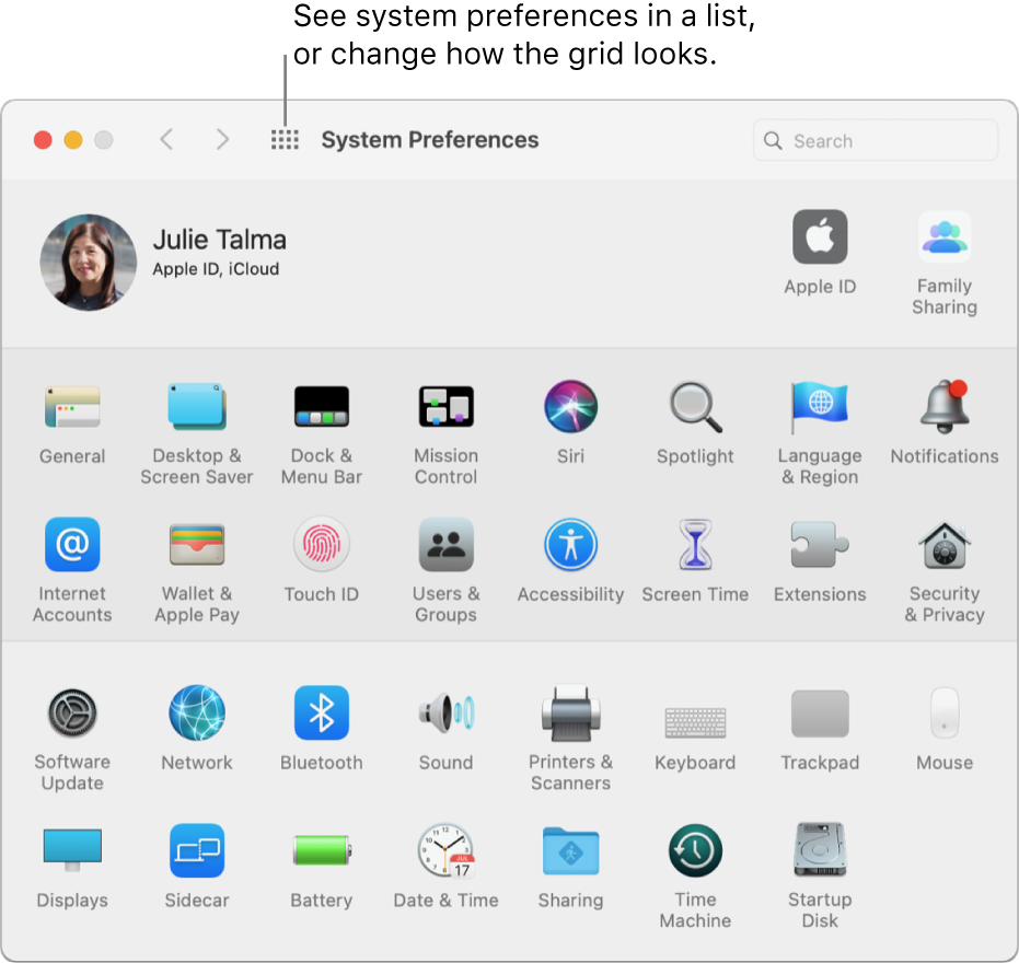 change settings for an app mac