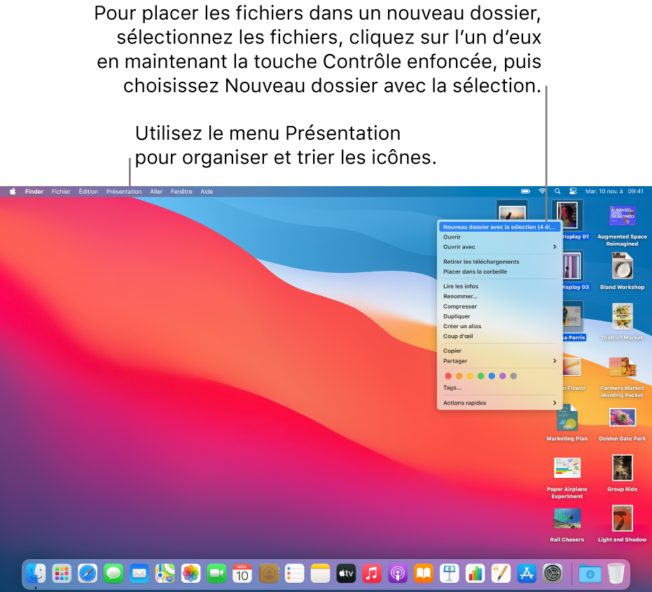 Comment Organiser Les Fichiers Sur Le Bureau De Votre Mac Assistance Apple