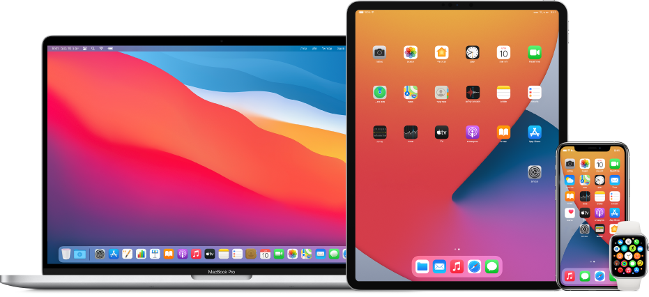 ‏Mac‏, iPad‏, iPhone ו‑Apple Watch.
