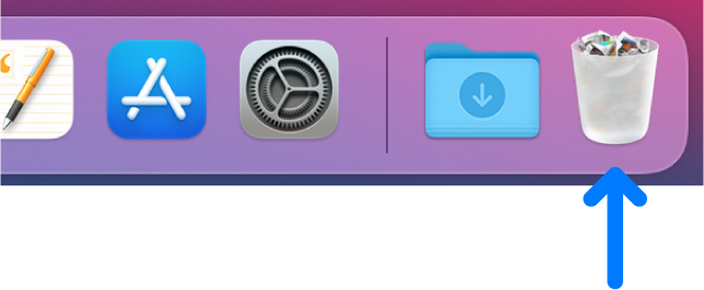 A Dock jobb oldala; a Kuka ikonja a jobb szélen látható.