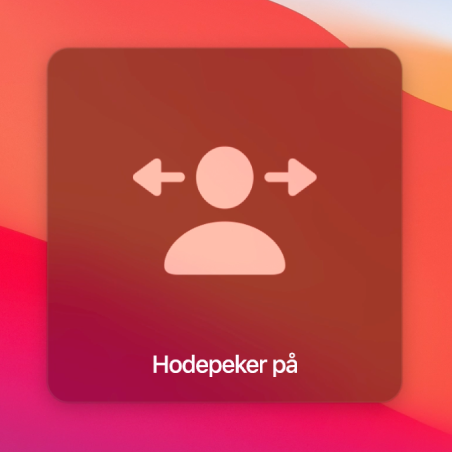 Varselet som vises raskt for å indikere at hodepeker er på.