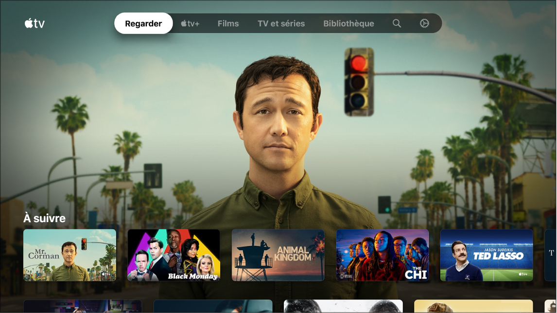 Écran affichant la présentation Regarder