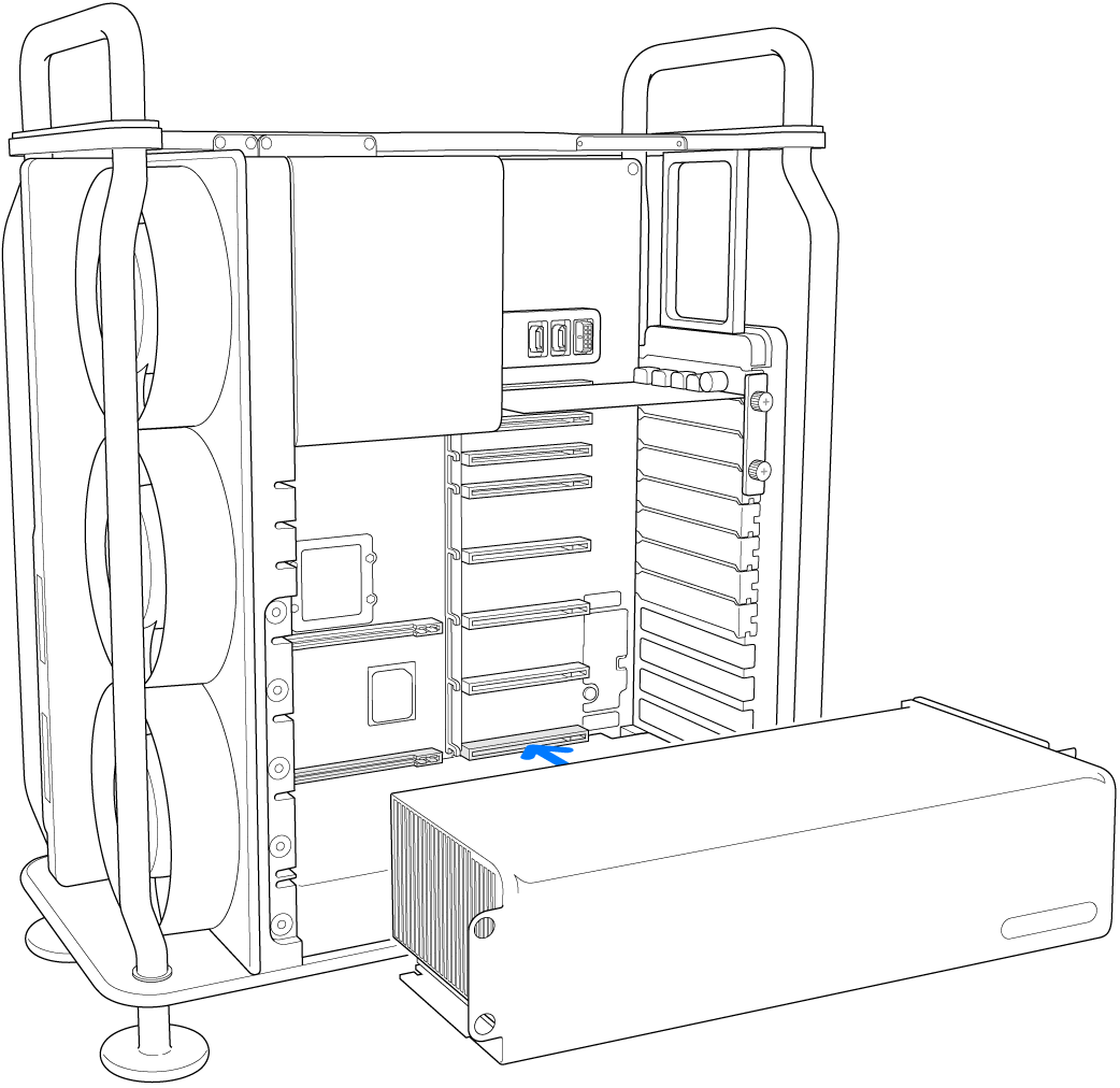 Module en train d’être poussé en place.