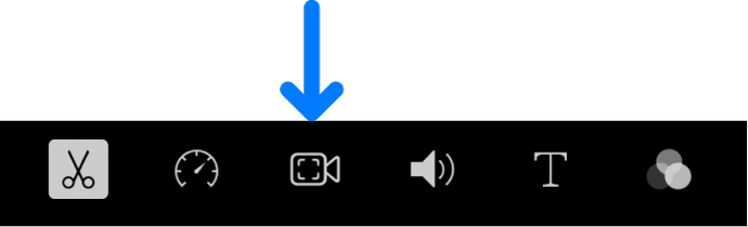 El botón Cinematográfico que aparece en los controles de edición, al final de la pantalla, cuando se añade un clip cinematográfico.