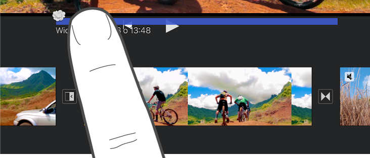 Usuwanie klipu audio z linii czasowej projektu.