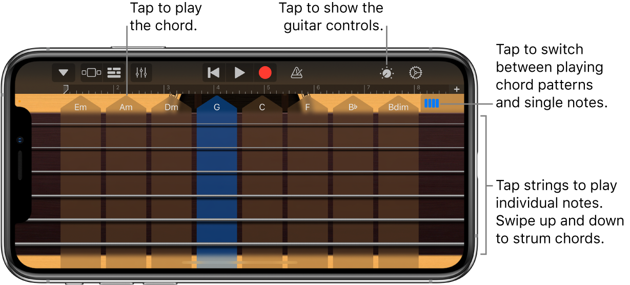 Play the Guitar in GarageBand for iPhone - Apple Support