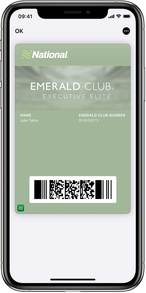 Propusnica u aplikaciji Wallet prikazuje informacije o letu i QR kôd na dnu.