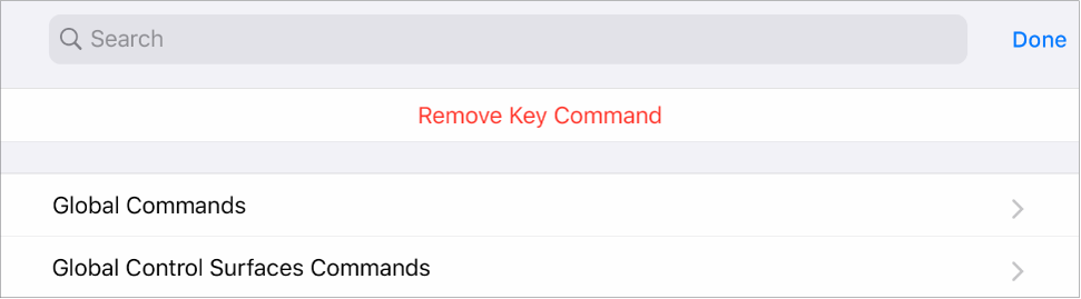 Figure. Key Commands sheet.