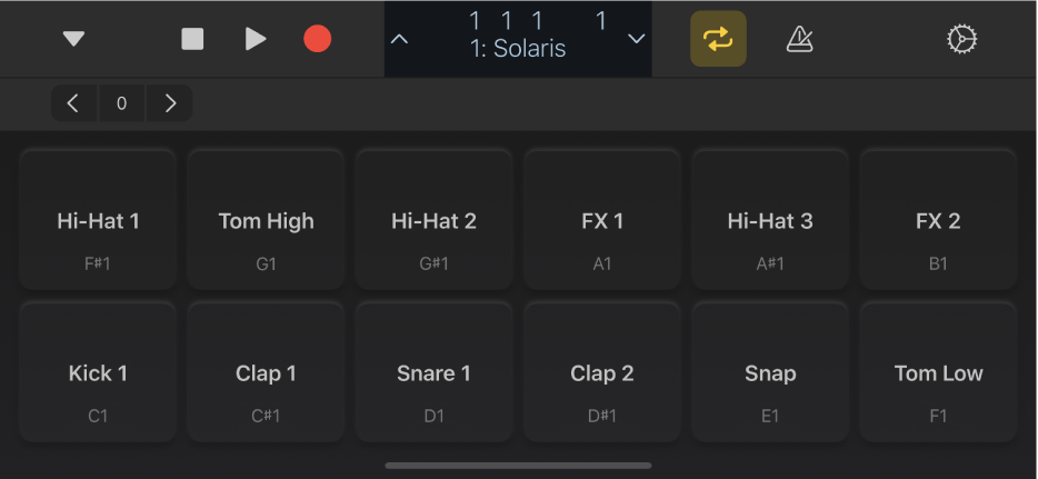 Figure. Drum Pads Touch Instrument.