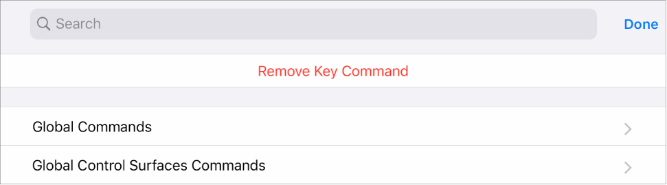 Figure. Key Commands sheet.