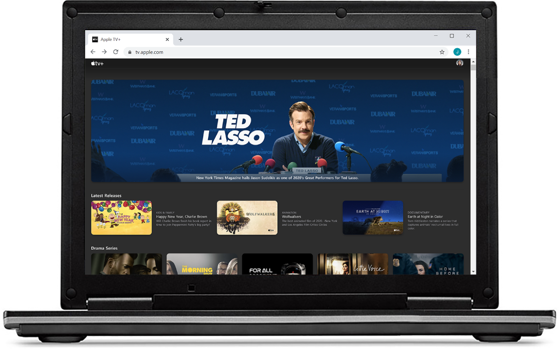 Apple TV+ di browser web