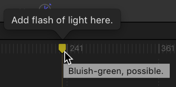 Edit Marker dialog and Timeline showing custom name and comment