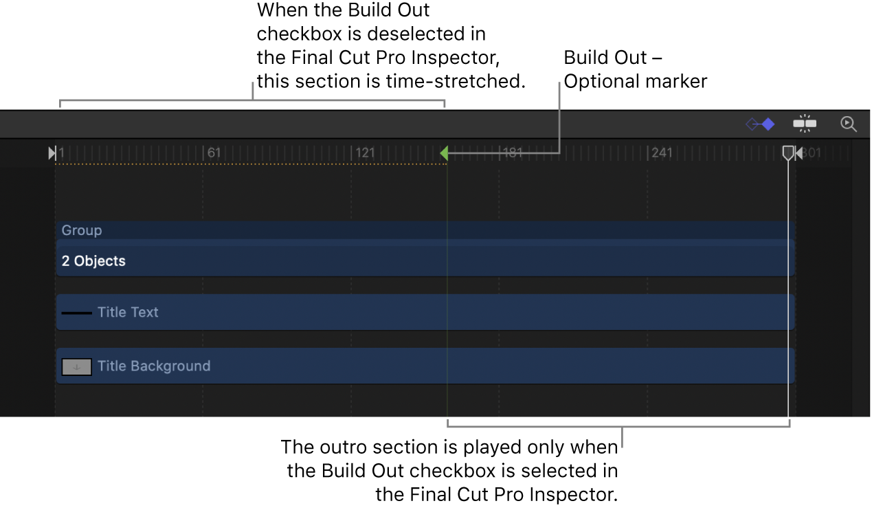 Build Out - Optional marker in Timeline
