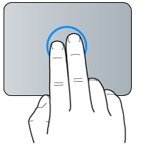 Two-finger click gesture