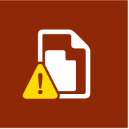 Icono de aviso de “Archivo proxy no encontrado”