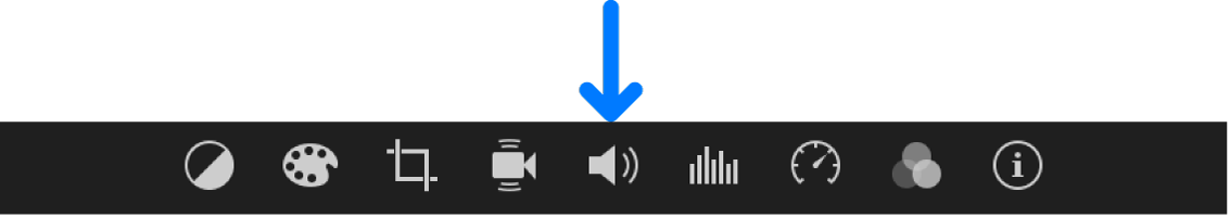 Κουμπί «Ένταση ήχου» στη γραμμή προσαρμογών