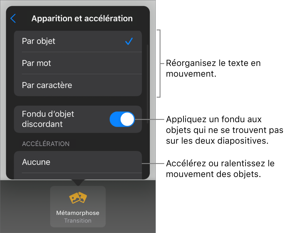 ajouter des transitions entre des diapositives dans keynote sur ipad assistance apple ca