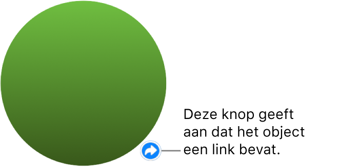 Een knop met een link op een vorm.