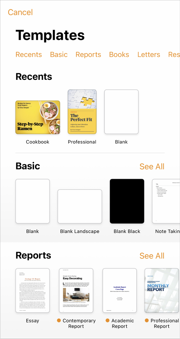 Use templates in Pages on iPhone - Apple Support For Business Card Template Pages Mac
