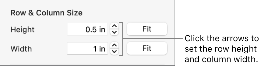 Resize Rows And Columns In Numbers On Mac Apple Support