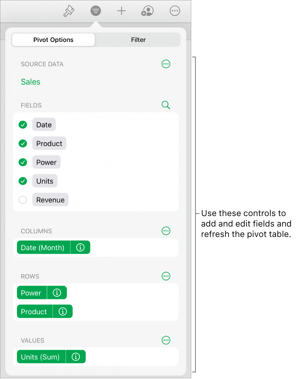 Change Pivot Chart Legend Text