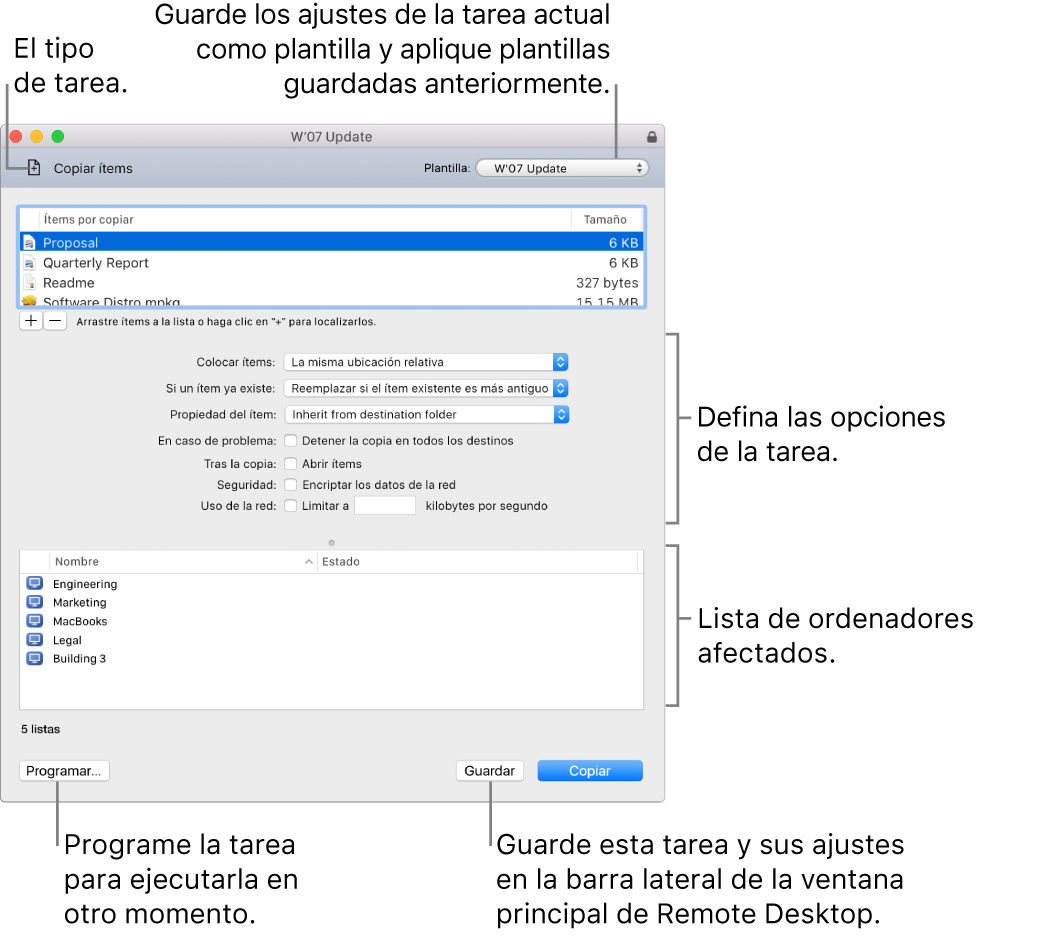 Imagen de la ventana Copia