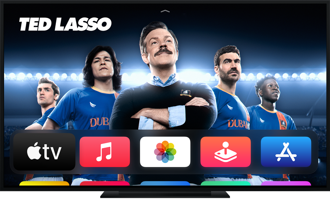 An Apple TV showing the Home Screen