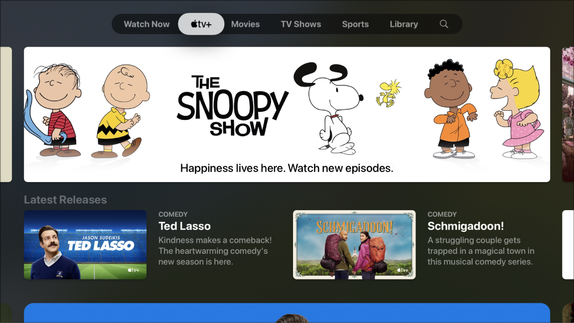 Screen showing Apple TV+
