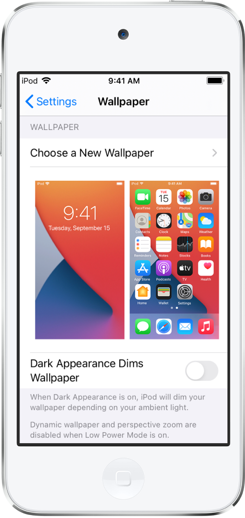 Ipod Touchの壁紙を変更する Apple サポート