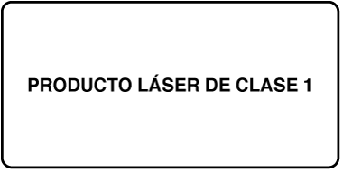 Etiqueta que indica que se trata de un producto láser de la Clase 1.