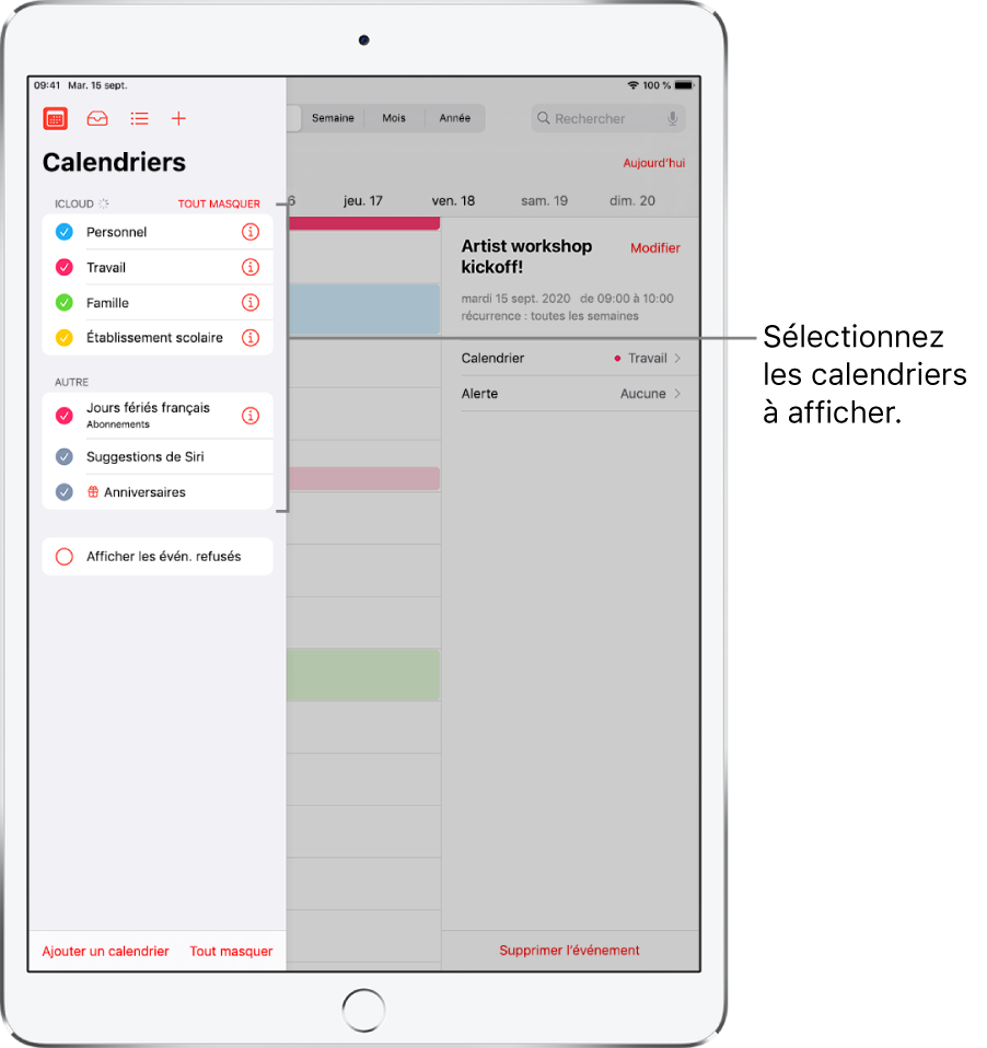 Configurer Plusieurs Calendriers Sur L Ipad Assistance Apple