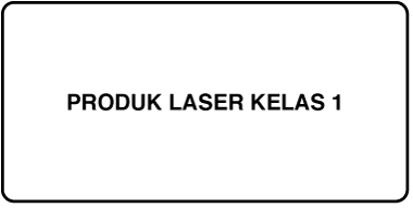 Bacaan label "Produk laser kelas 1."