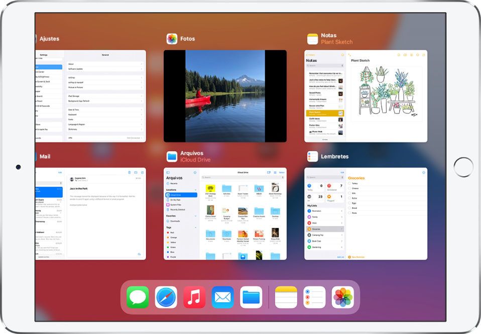 A tela do Seletor de Apps exibindo vários apps.