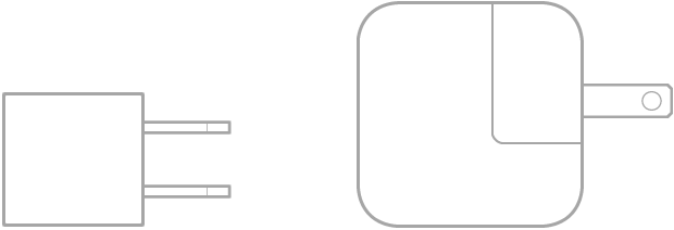 Două adaptoare de alimentare USB.