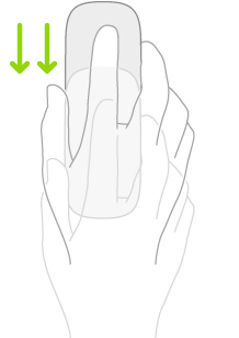 En illustration som visar hur du använder en mus till att öppna hemskärmen.