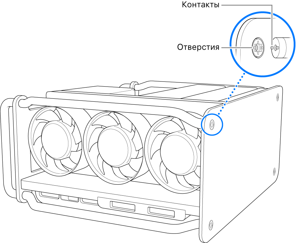 Совмещение контактов с отверстиями.