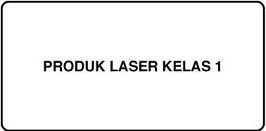 Bacaan label "Produk laser kelas 1."