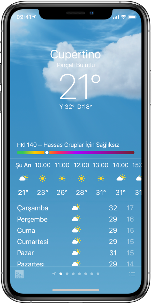 iphone da hava durumuna bakma apple destek