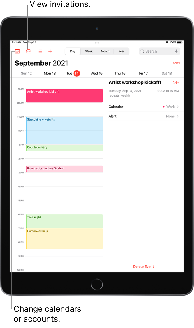 Create And Edit Events In Calendar On Ipad Apple Support