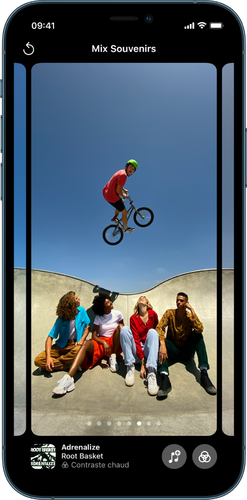 L’écran « Mix Souvenirs » dans l’app Photos.