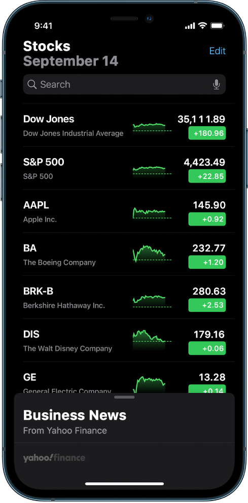 Memeriksa saham di iPhone - Apple Support (ID)