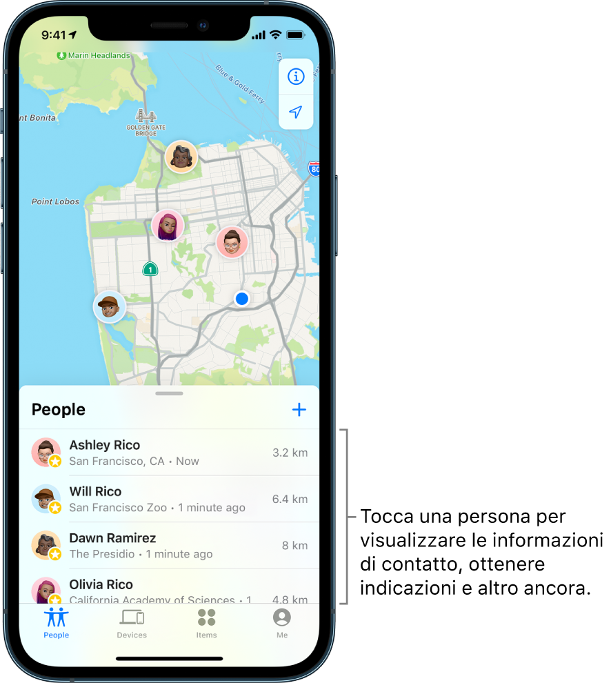 individuare una persona amica in dov e su iphone supporto apple it