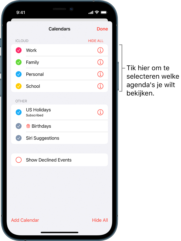 Meerdere Agenda S Instellen Op De Iphone Apple Support Nl